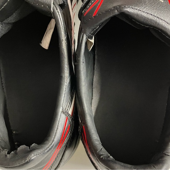 Diadora LX K Women’s Cleats, Size 8.5, Lace Ups, Black/White/Red - Picture 2 of 8